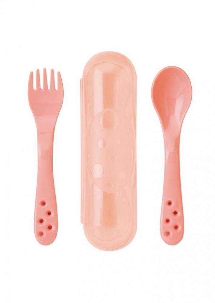 Saro Baby Set tacamuri copii cu suport de depozitare somon