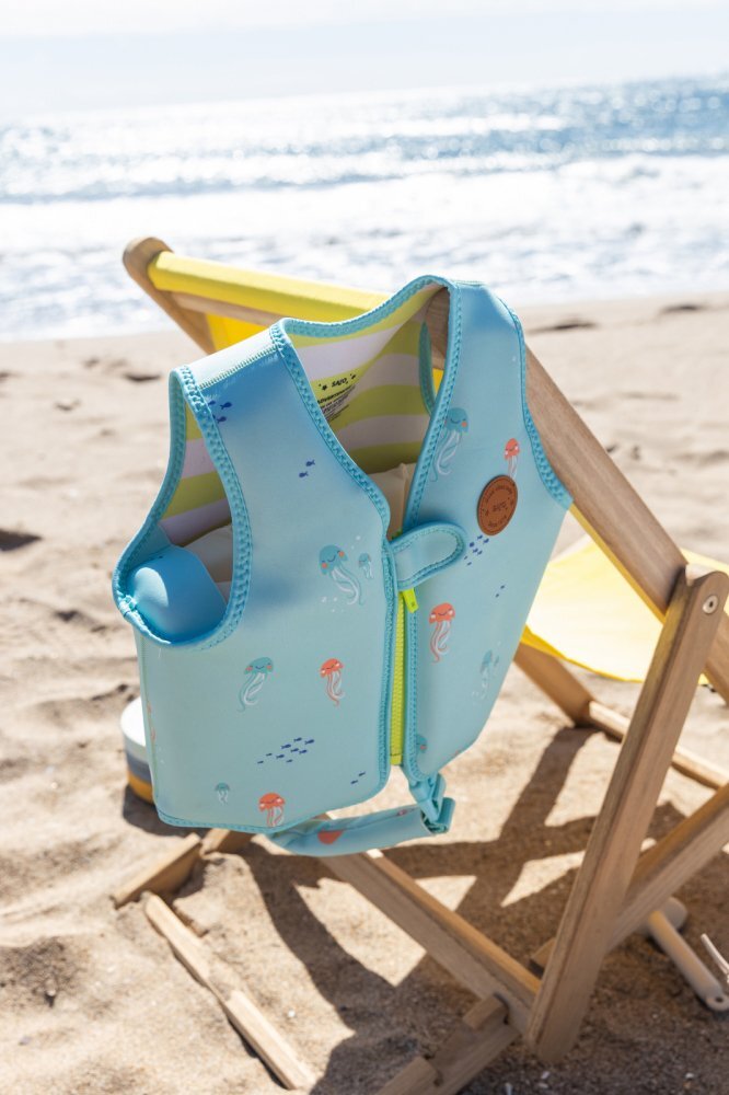 Saro Baby Vesta de inot pentru copii cu Protectie UV UPF 50+ Jeallyfish by Saro S 1-3 ani