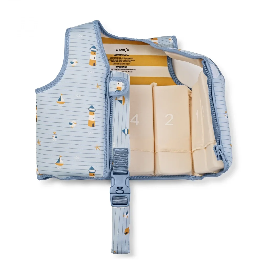 Saro Baby Vesta de inot pentru copii cu protectie UV UPF 50+ Navy Hugs by Saro 3-6 ani