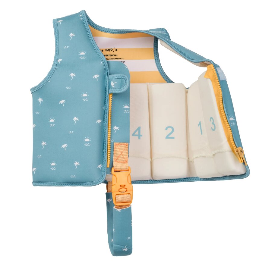 Saro Baby Vesta de inot pentru copii cu protectie UV UPF 50+ Sea la Vie by Saro M 3-6 ani