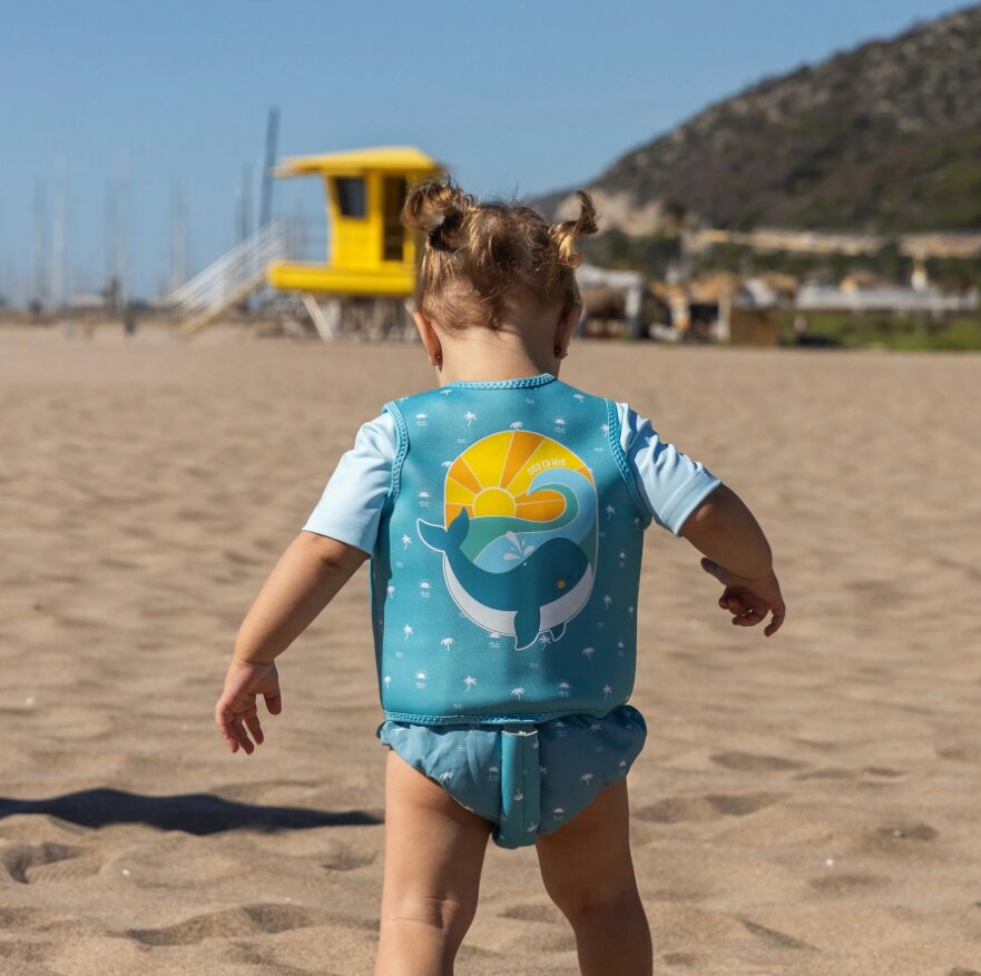 Saro Baby Vesta de inot pentru copii cu protectie UV UPF 50+ Sea la Vie by Saro M 3-6 ani