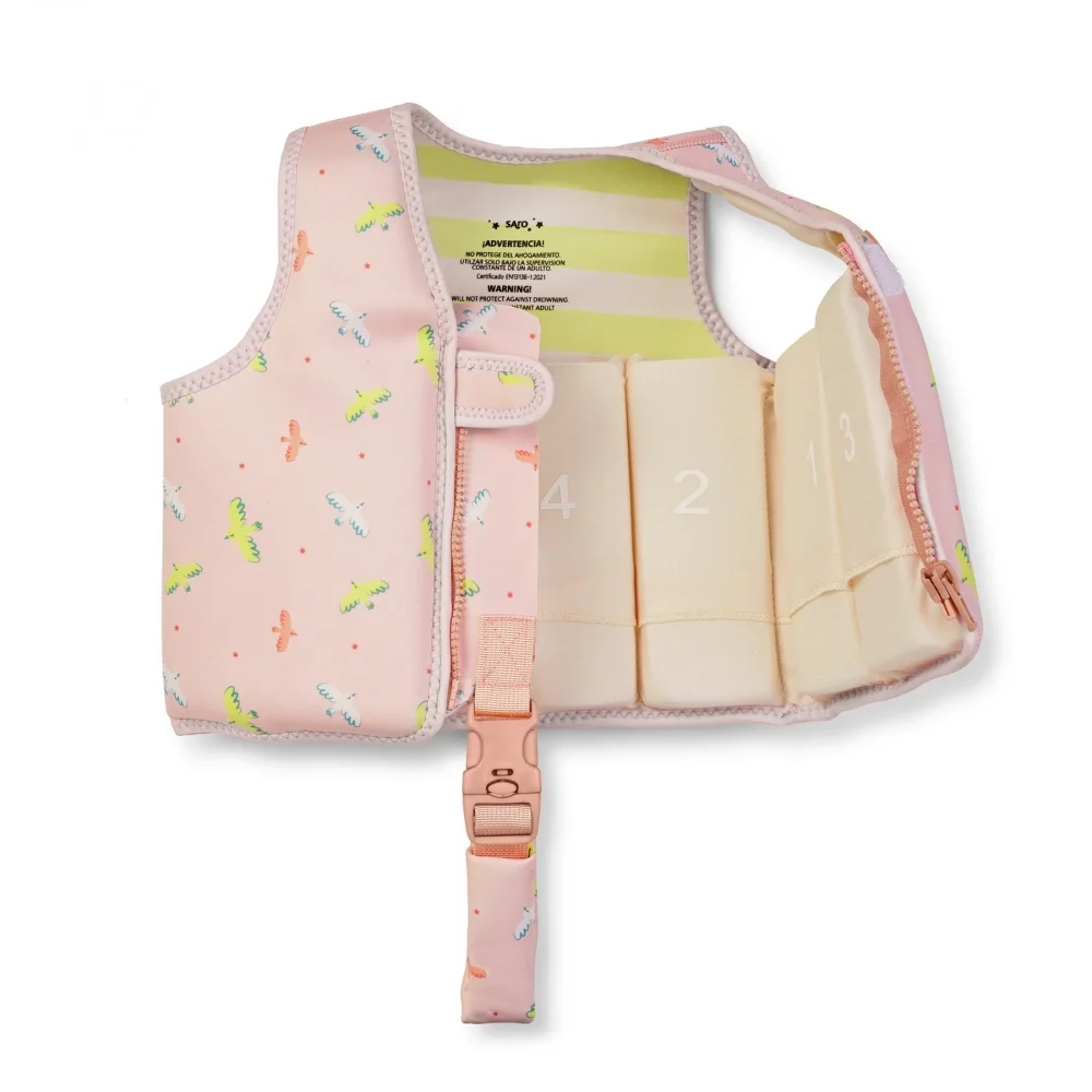 Saro Baby Vesta de inot pentru copii cu protectie UV UPF 50+ Tropicool Pink by Saro 1-3 ani