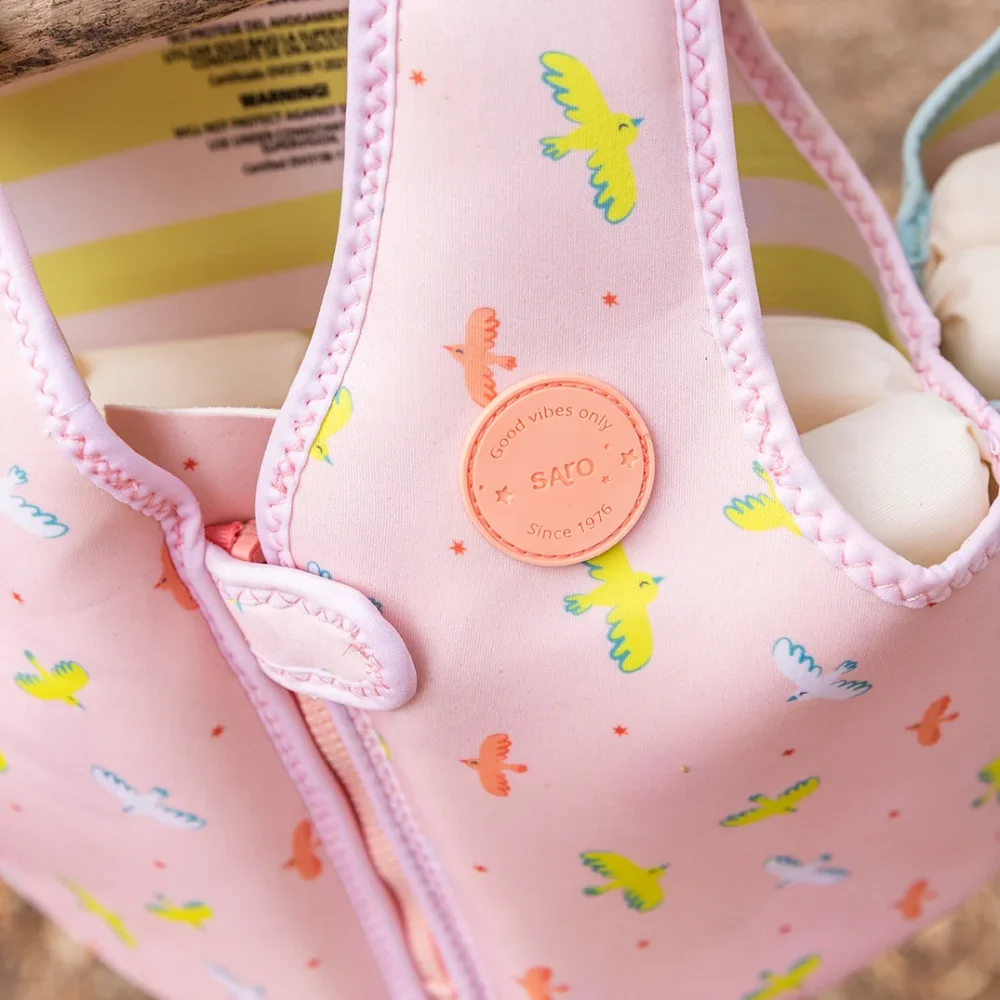 Saro Baby Vesta de inot pentru copii cu protectie UV UPF 50+ Tropicool Pink by Saro 1-3 ani