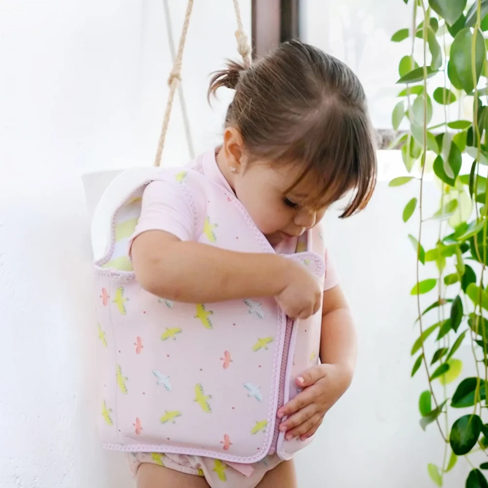 Saro Baby Vesta de inot pentru copii cu protectie UV UPF 50+ Tropicool Pink by Saro 3-6 ani