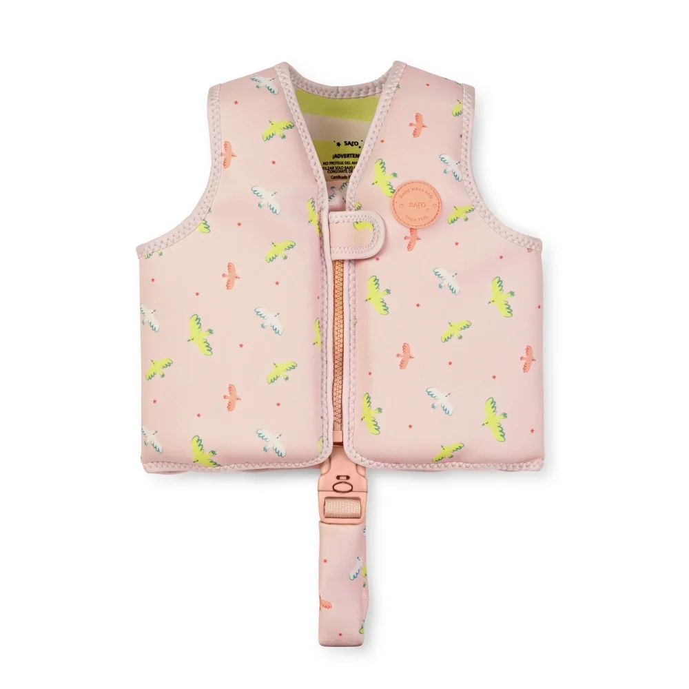 Saro Baby Vesta de inot pentru copii cu protectie UV UPF 50+ Tropicool Pink by Saro 3-6 ani