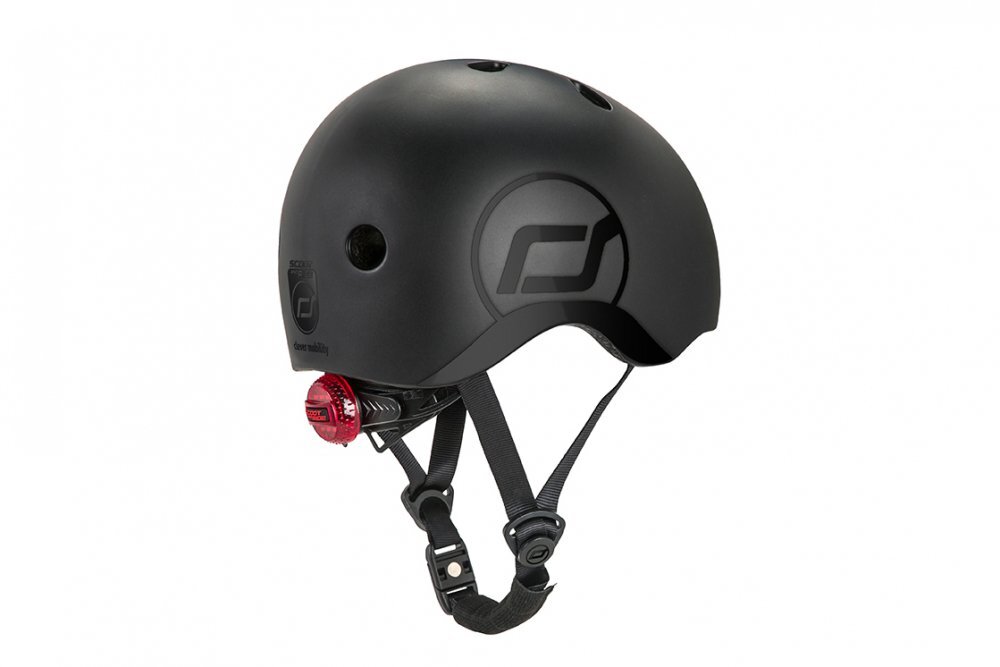 SCOOT AND RIDE Casca de protectie pentru copii cu sistem de reglare magnetic cu led Scoot Ride Black Gold Scoot Ride S-M 3 ani+
