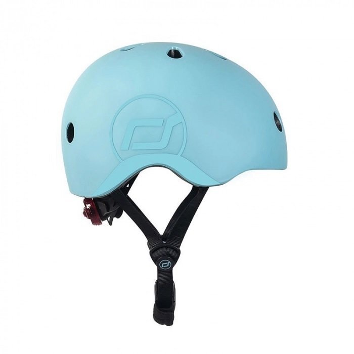 SCOOT AND RIDE Casca de protectie pentru copii cu sistem de reglare magnetic cu led Scoot Ride Blueberry S-M 3 ani+