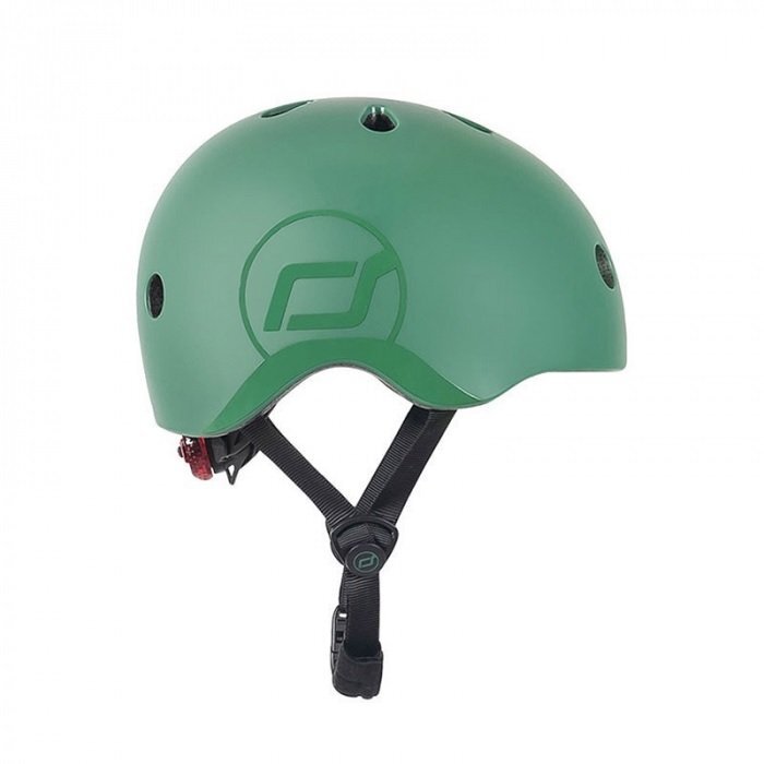 SCOOT AND RIDE Casca de protectie pentru copii cu sistem de reglare magnetic cu led Scoot Ride Forest S-M 3 ani+