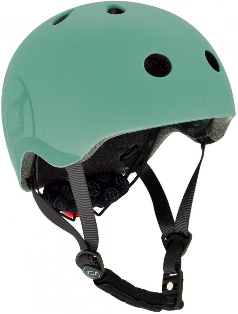 SCOOT AND RIDE Casca de protectie pentru copii cu sistem de reglare magnetic cu led Scoot Ride Forest S-M 3 ani+