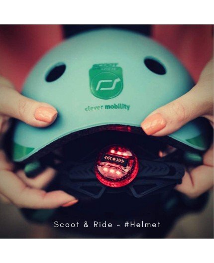 SCOOT AND RIDE Casca de protectie pentru copii cu sistem de reglare magnetic cu led Scoot Ride Lemon S-M 3 ani+