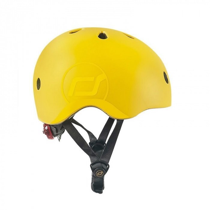 SCOOT AND RIDE Casca de protectie pentru copii cu sistem de reglare magnetic cu led Scoot Ride Lemon S-M 3 ani+