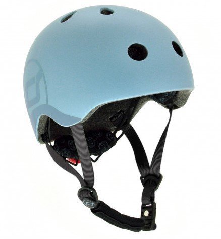 SCOOT AND RIDE Casca de protectie pentru copii cu sistem de reglare magnetic cu led Scoot Ride Steel S-M 3 ani+