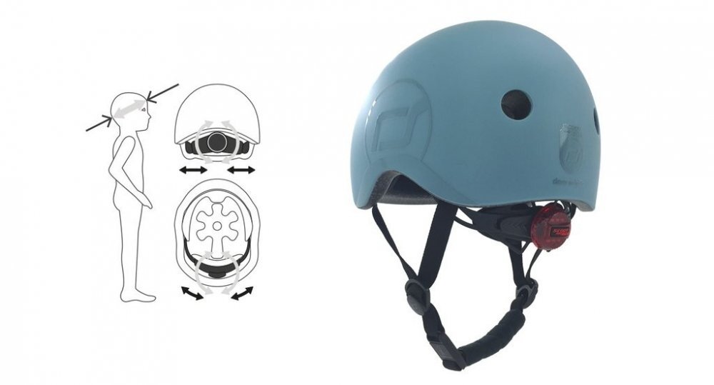 SCOOT AND RIDE Casca de protectie pentru copii cu sistem de reglare Scoot Ride Steel 1 an+