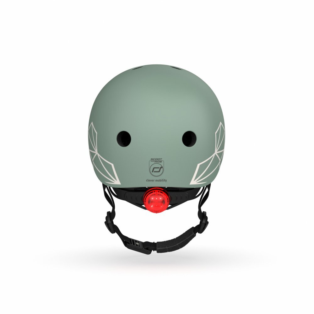 SCOOT AND RIDE Casca de protectie pentru copii sistem de reglare magnetic cu led XXS-S 45-51 cm 1 an+ Green Lines Scoot Ride