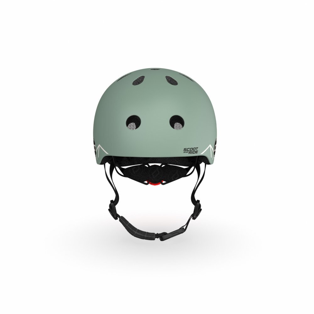 SCOOT AND RIDE Casca de protectie pentru copii sistem de reglare magnetic cu led XXS-S 45-51 cm 1 an+ Green Lines Scoot Ride