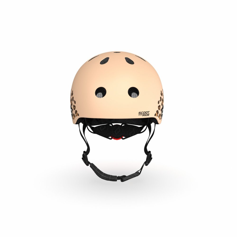 SCOOT AND RIDE Casca de protectie pentru copii sistem de reglare magnetic cu led XXS-S 45-51 cm 1 an+ Leopard Scoot Ride