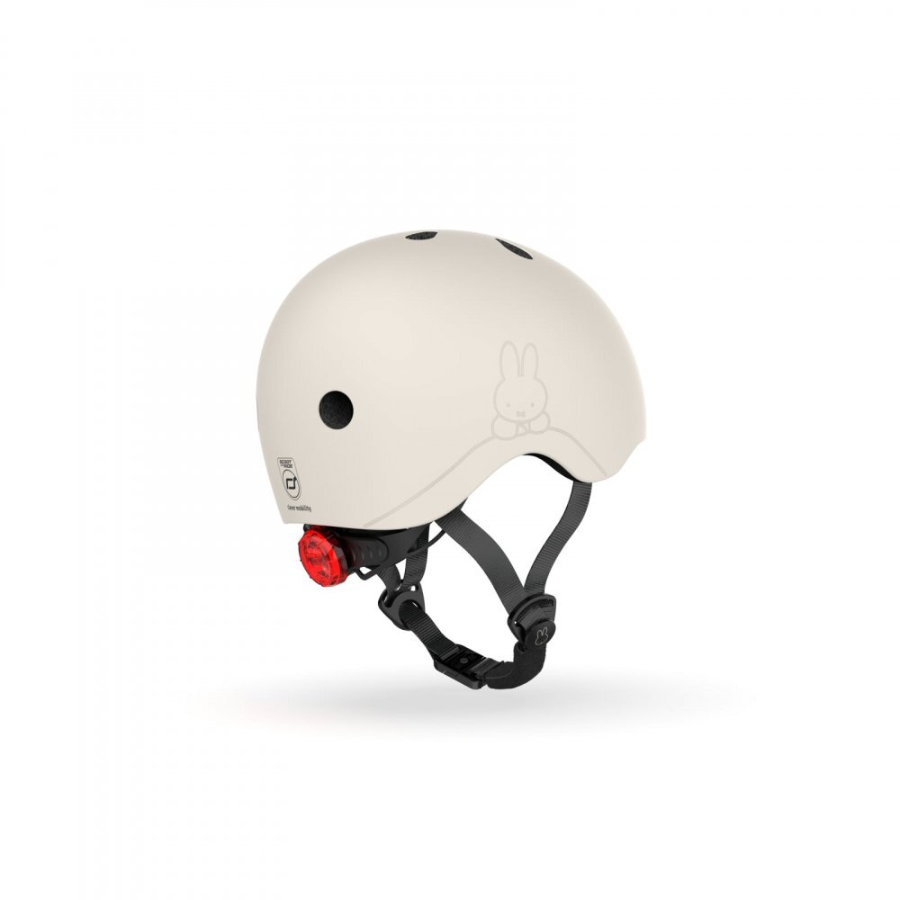 SCOOT AND RIDE Casca de protectie pentru copii sistem de reglare magnetic cu led XXS-S 45-51 cm 1 an+ Miffy Ash Scoot Ride
