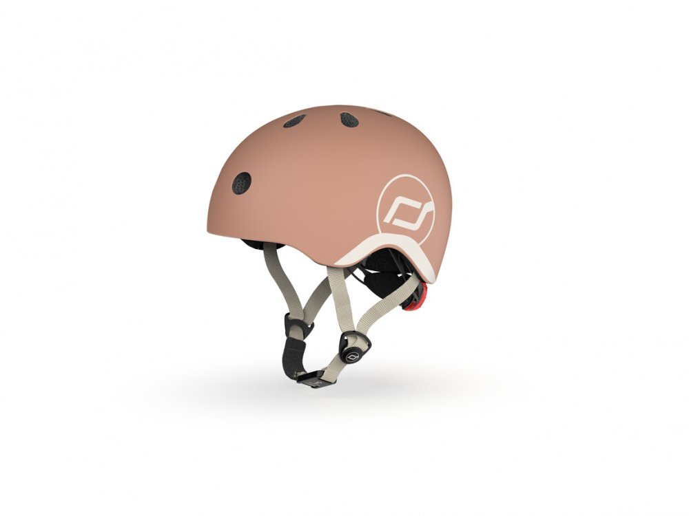 SCOOT AND RIDE Casca de protectie pentru copii sistem de reglare magnetic cu led XXS-S 45-51 cm 1 an+ Mocha Scoot Ride