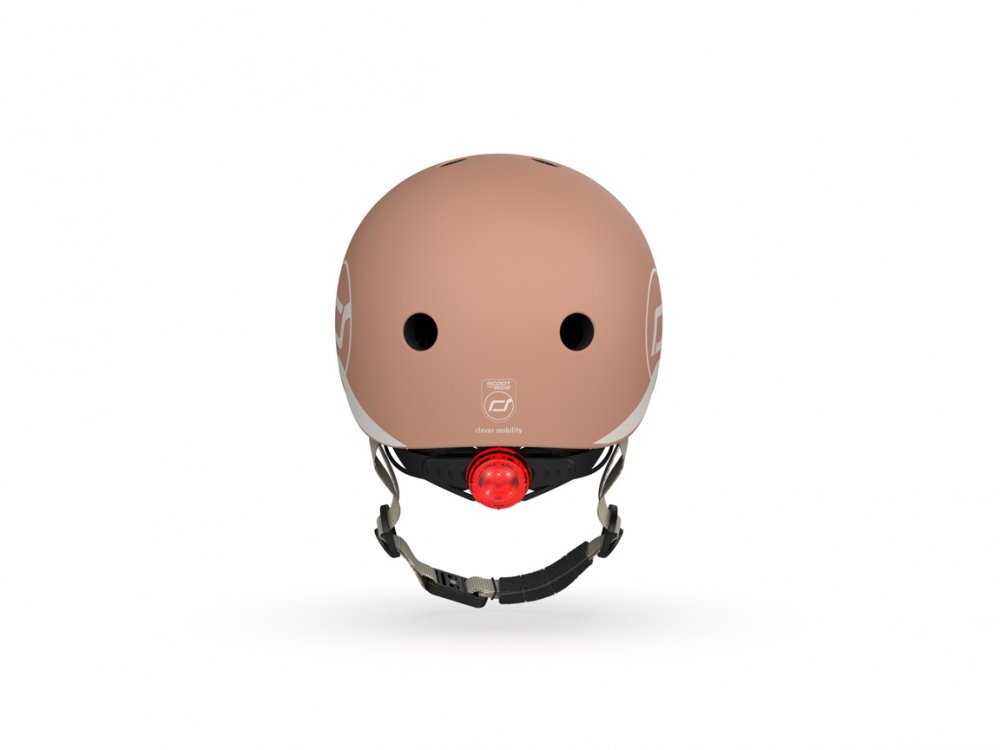 SCOOT AND RIDE Casca de protectie pentru copii sistem de reglare magnetic cu led XXS-S 45-51 cm 1 an+ Mocha Scoot Ride