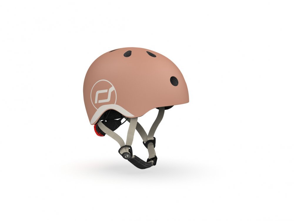 SCOOT AND RIDE Casca de protectie pentru copii sistem de reglare magnetic cu led XXS-S 45-51 cm 1 an+ Mocha Scoot Ride