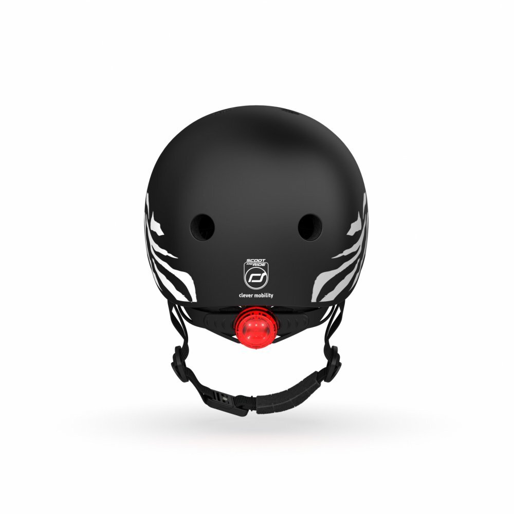 SCOOT AND RIDE Casca de protectie pentru copii sistem de reglare magnetic cu led XXS-S 45-51 cm 1 an+ Zebra Scoot Ride