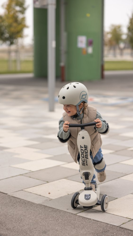 SCOOT AND RIDE Set de protectie genunchiere si cotiere marime S Ash