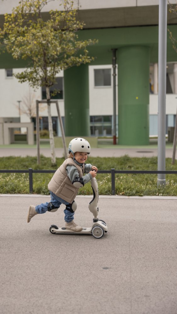 SCOOT AND RIDE Set de protectie genunchiere si cotiere marime S Ash