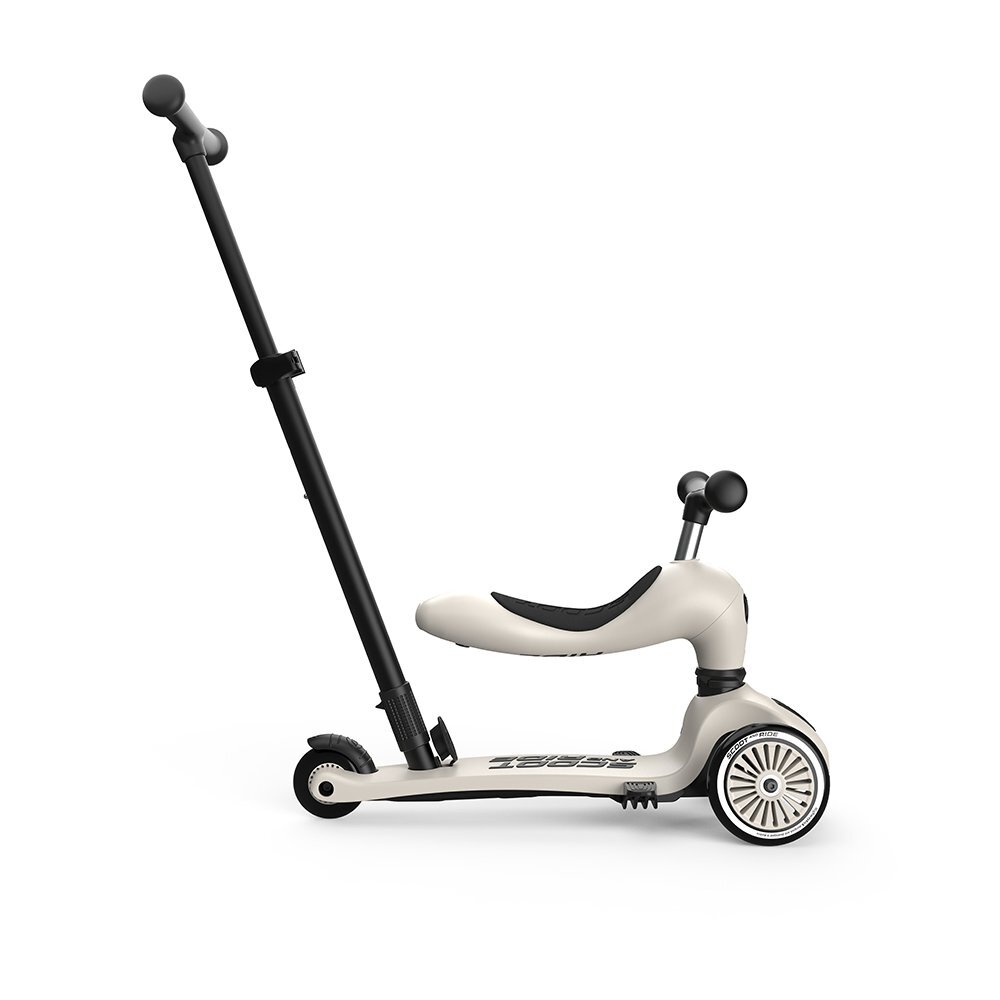 SCOOT AND RIDE Trotineta copii cu sezut si maner transformabila 3 in 1 Highwaykick 1 Push and Go Ash 1-5 ani pana la 50 kg Scoot Ride