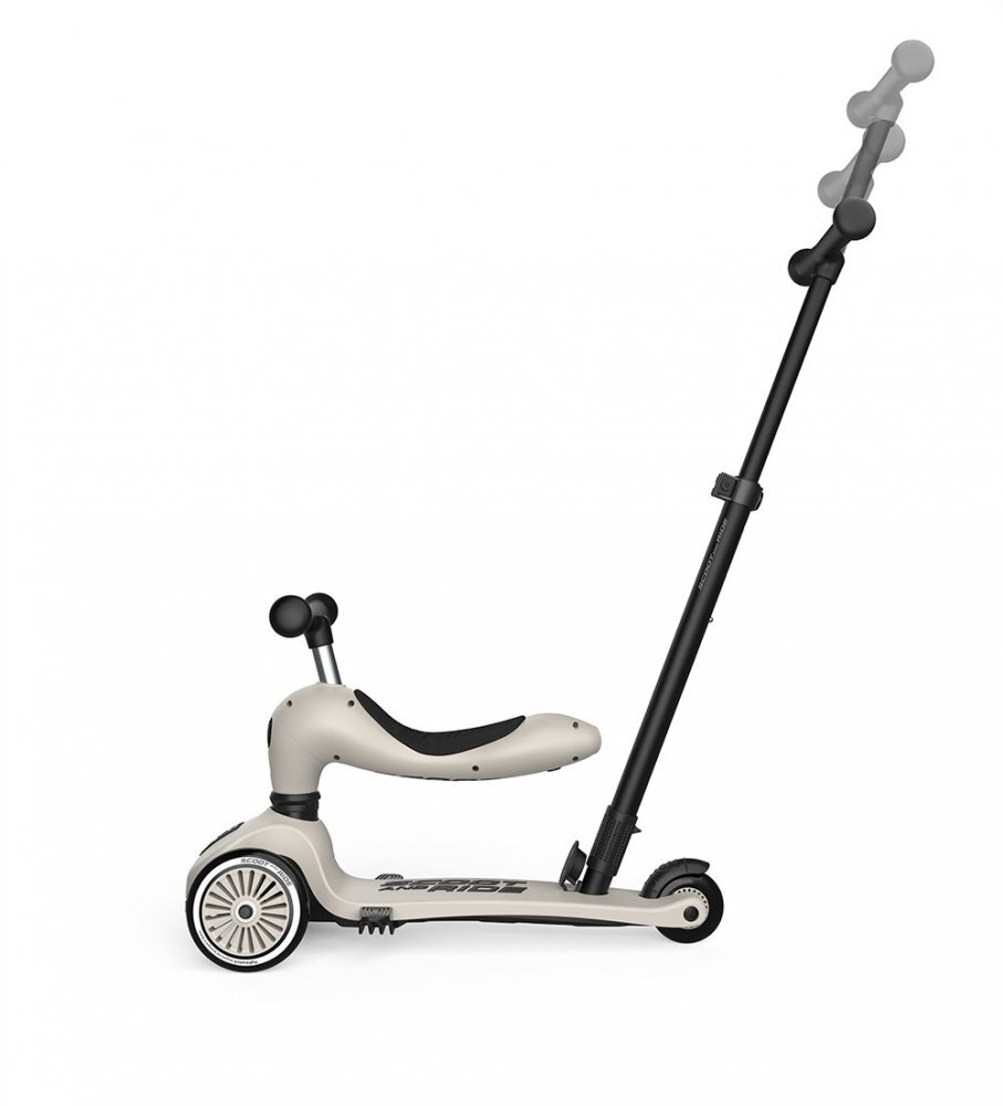 SCOOT AND RIDE Trotineta copii cu sezut si maner transformabila 3 in 1 Highwaykick 1 Push and Go Ash 1-5 ani pana la 50 kg Scoot Ride