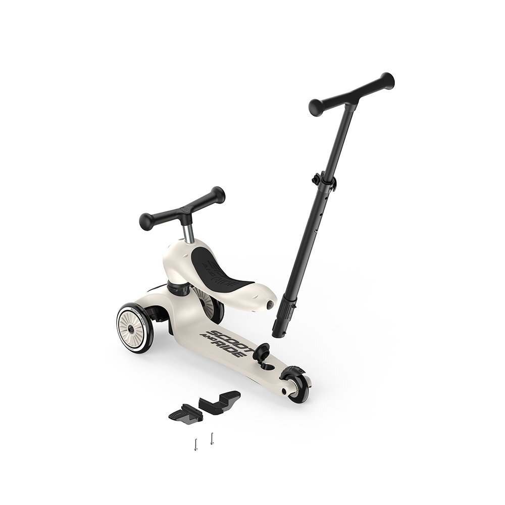 SCOOT AND RIDE Trotineta copii cu sezut si maner transformabila 3 in 1 Highwaykick 1 Push and Go Ash 1-5 ani pana la 50 kg Scoot Ride