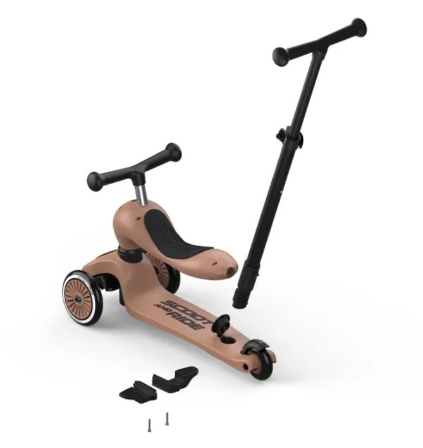 SCOOT AND RIDE Trotineta copii cu sezut si maner transformabila 3 in 1 Highwaykick 1 Push and Go Mocha 1-5 ani pana la 50 kg Scoot Ride