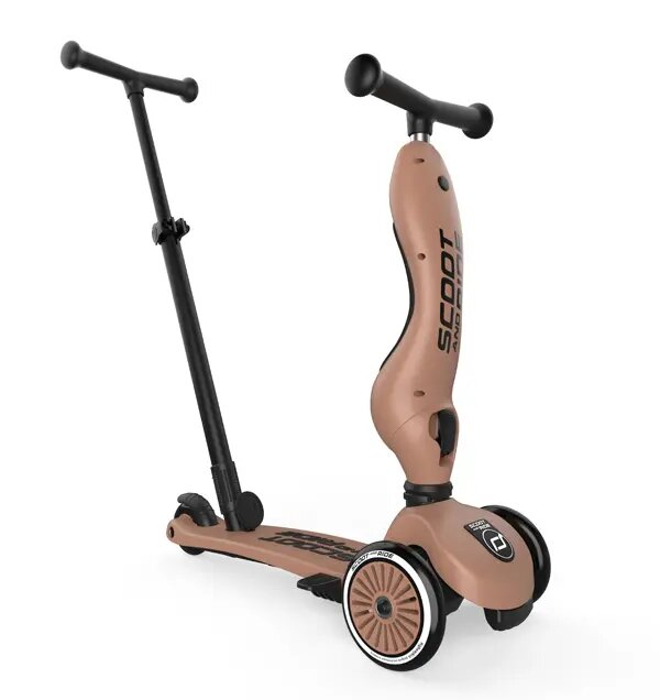 SCOOT AND RIDE Trotineta copii cu sezut si maner transformabila 3 in 1 Highwaykick 1 Push and Go Mocha 1-5 ani pana la 50 kg Scoot Ride