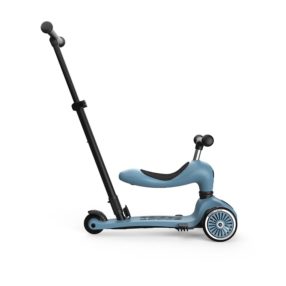 SCOOT AND RIDE Trotineta copii cu sezut si maner transformabila 3in1 Highwaykick 1 Push and Go Steel 1-5 ani pana la 50 kg Scoot Ride