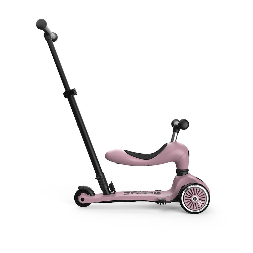 SCOOT AND RIDE Trotineta copii cu sezut si maner transformabila 3in1 Highwaykick 1 Push and Go Wildberry 1-5 ani pana la 50 kg Scoot Ride