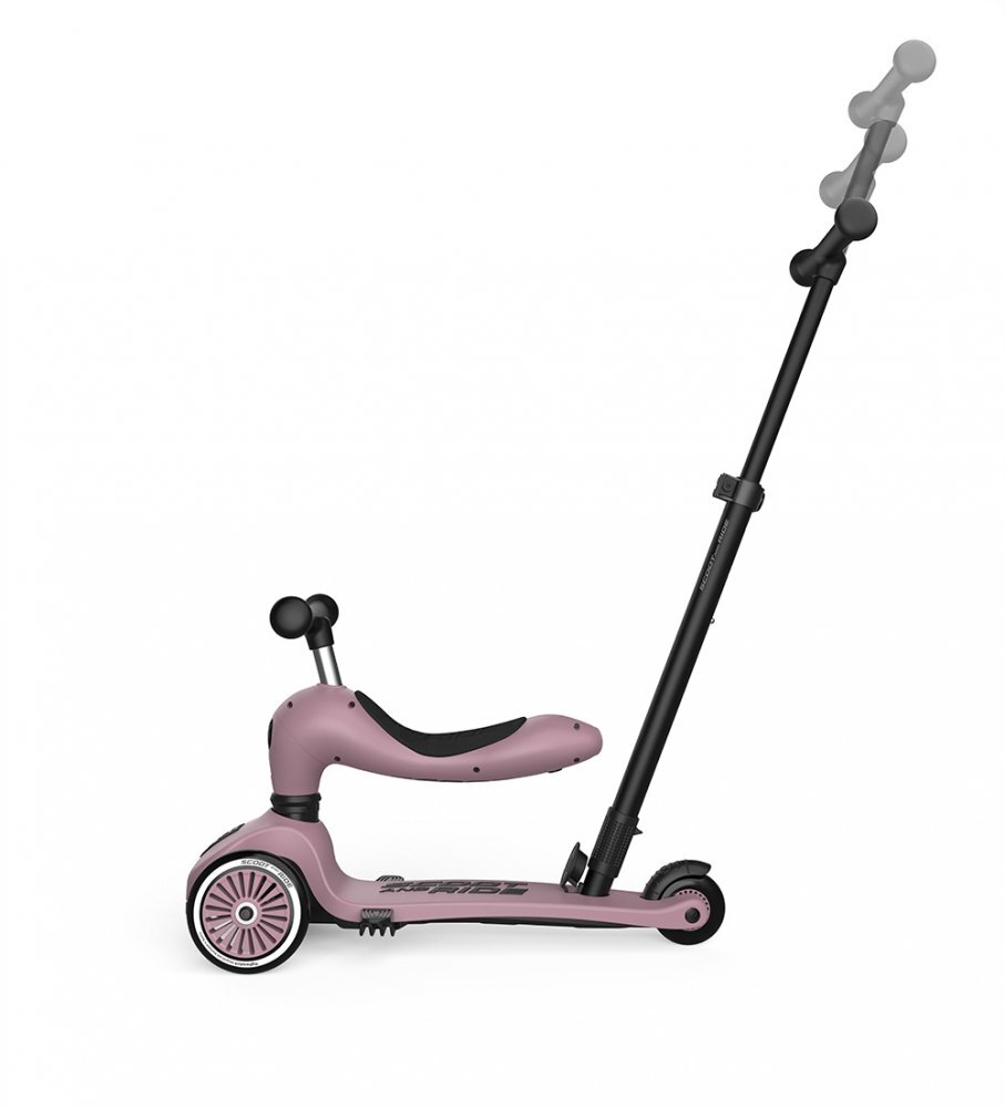 SCOOT AND RIDE Trotineta copii cu sezut si maner transformabila 3in1 Highwaykick 1 Push and Go Wildberry 1-5 ani pana la 50 kg Scoot Ride