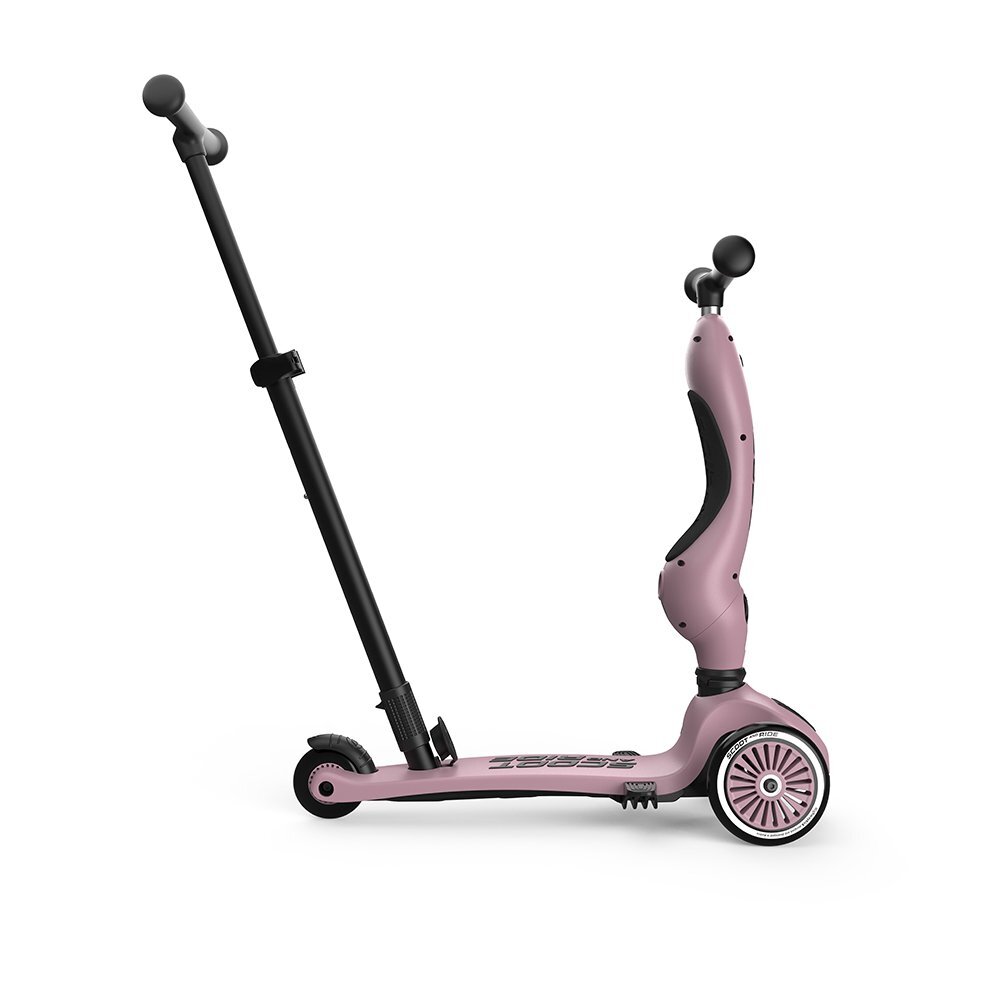 SCOOT AND RIDE Trotineta copii cu sezut si maner transformabila 3in1 Highwaykick 1 Push and Go Wildberry 1-5 ani pana la 50 kg Scoot Ride