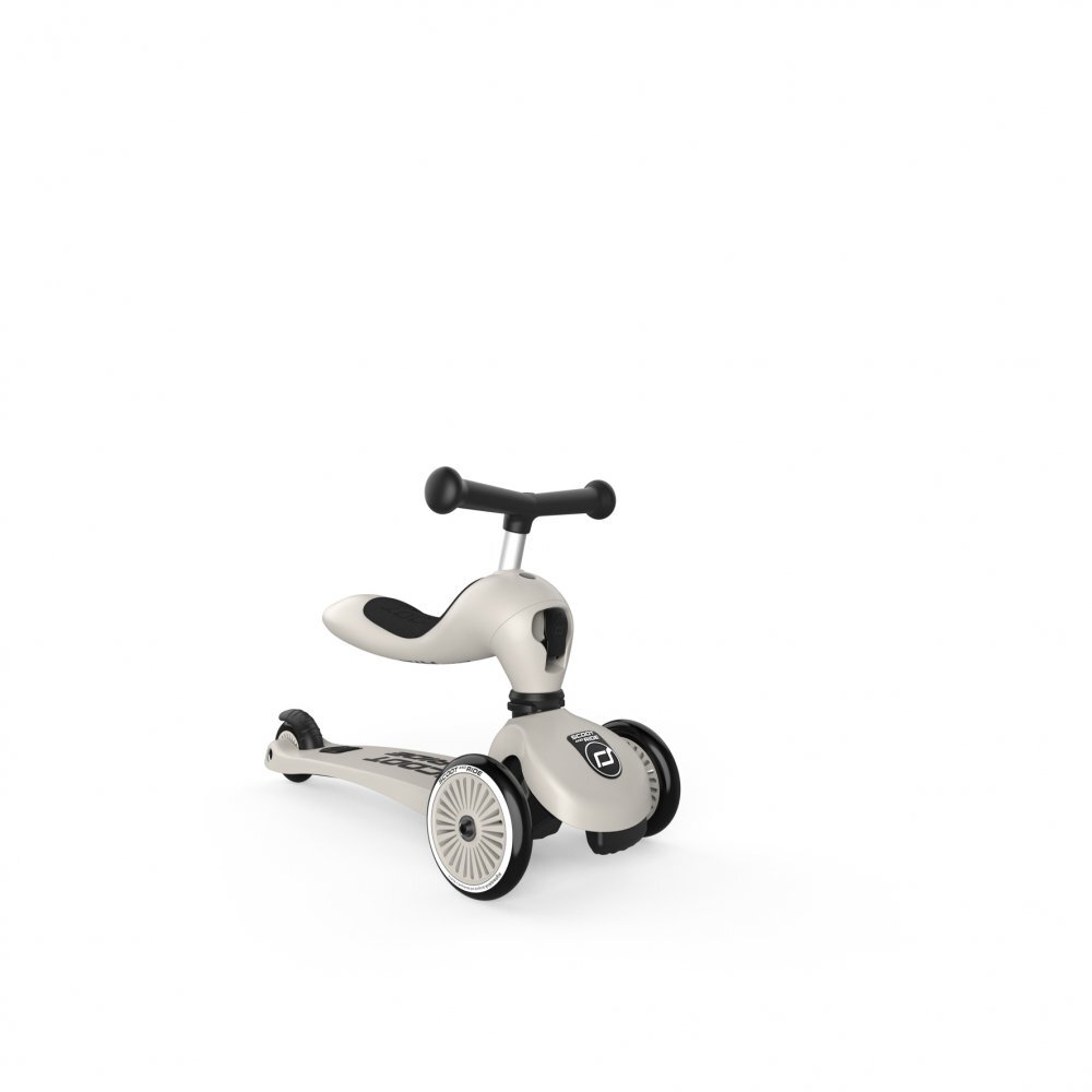 SCOOT AND RIDE Trotineta copii cu sezut transformabila 2 in 1 HighwayKick 1 Ash 1-5 ani pana la 50 kg Scoot Ride