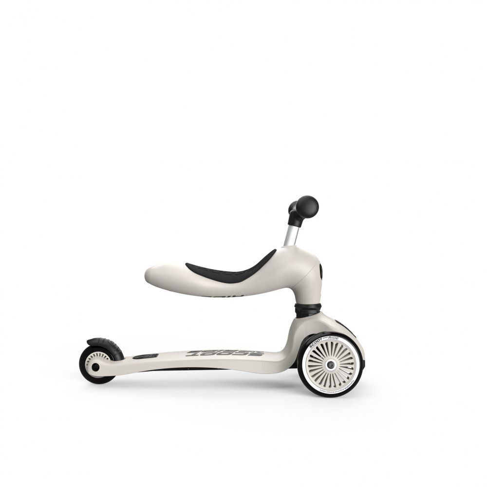 SCOOT AND RIDE Trotineta copii cu sezut transformabila 2 in 1 HighwayKick 1 Ash 1-5 ani pana la 50 kg Scoot Ride