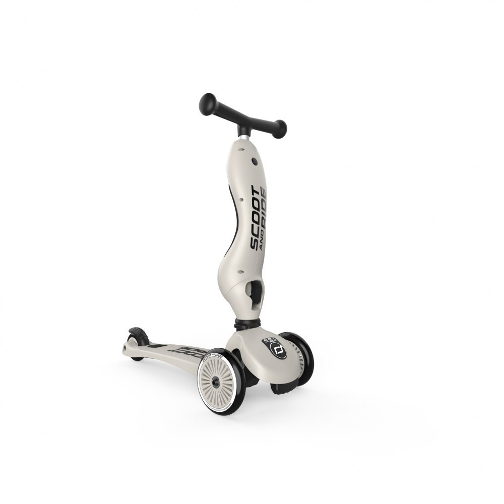 SCOOT AND RIDE Trotineta copii cu sezut transformabila 2 in 1 HighwayKick 1 Ash 1-5 ani pana la 50 kg Scoot Ride