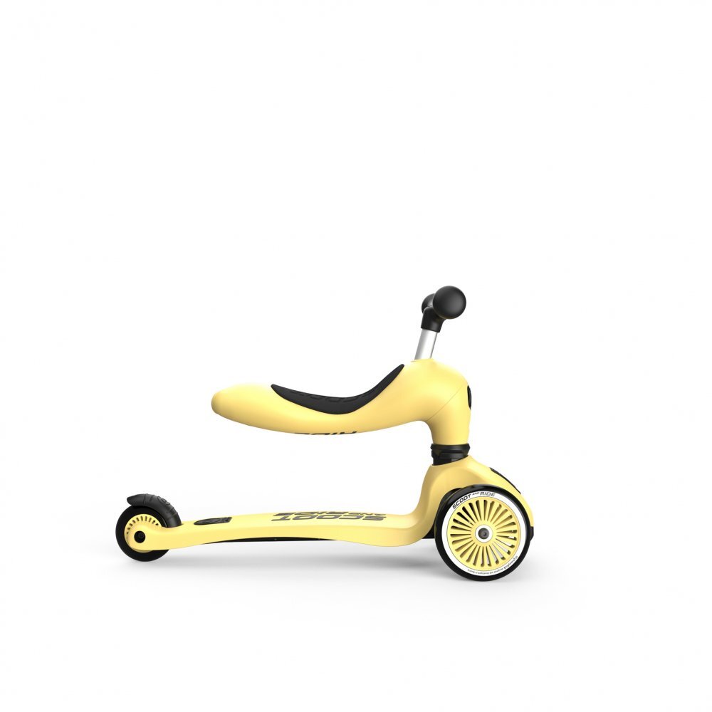 SCOOT AND RIDE Trotineta copii cu sezut transformabila 2 in 1 HighwayKick 1 Lemon 1-5 ani pana la 50 kg Scoot Ride