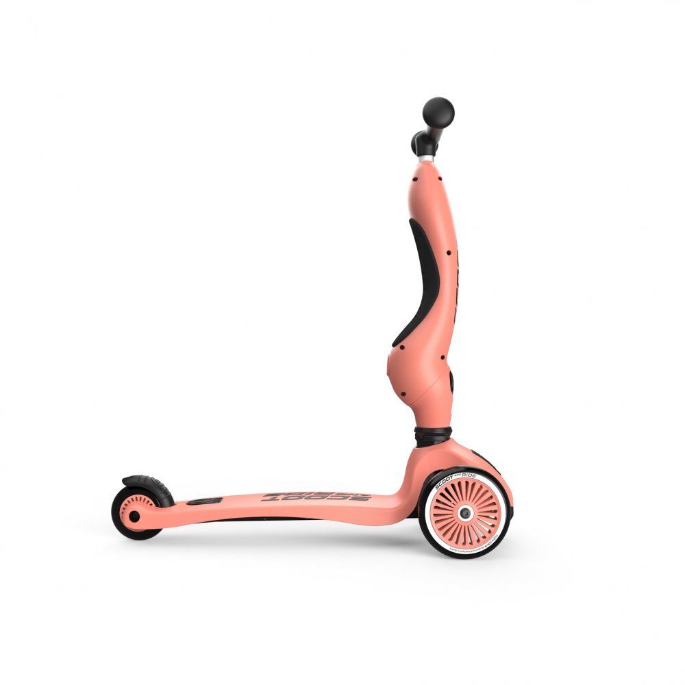 SCOOT AND RIDE Trotineta copii cu sezut transformabila 2 in 1 HighwayKick 1 Peach 1-5 ani pana la 50 kg Scoot Ride