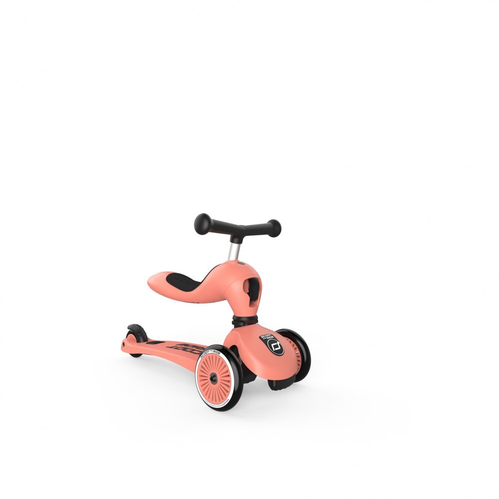 SCOOT AND RIDE Trotineta copii cu sezut transformabila 2 in 1 HighwayKick 1 Peach 1-5 ani pana la 50 kg Scoot Ride