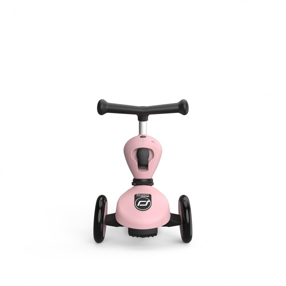 SCOOT AND RIDE Trotineta copii cu sezut transformabila 2 in 1 HighwayKick 1 Rose 1-5 ani pana la 50 kg Scoot Ride
