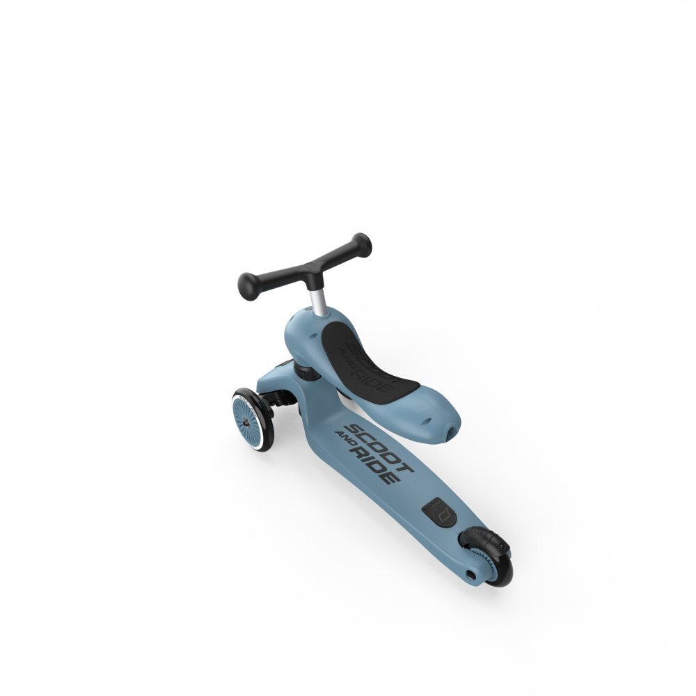 SCOOT AND RIDE Trotineta copii cu sezut transformabila 2 in 1 HighwayKick 1 Steel 1-5 ani pana la 50 kg Scoot Ride