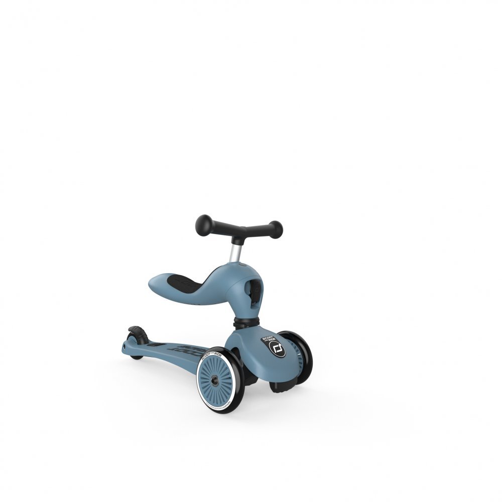 SCOOT AND RIDE Trotineta copii cu sezut transformabila 2 in 1 HighwayKick 1 Steel 1-5 ani pana la 50 kg Scoot Ride