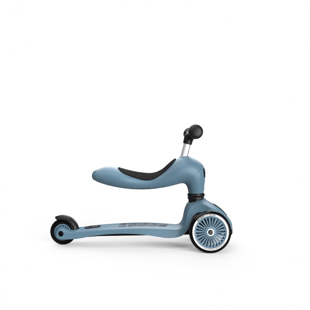 SCOOT AND RIDE Trotineta copii cu sezut transformabila 2 in 1 HighwayKick 1 Steel 1-5 ani pana la 50 kg Scoot Ride