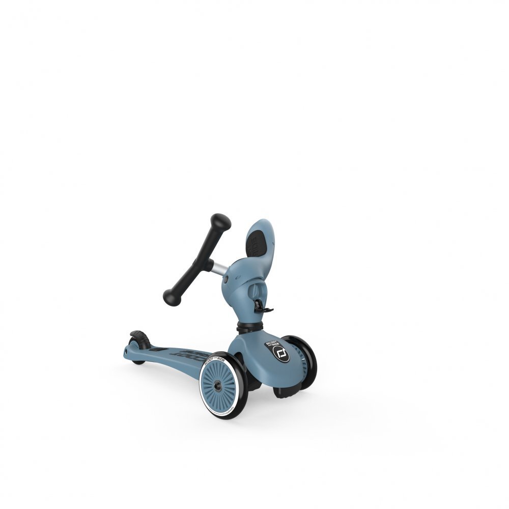 SCOOT AND RIDE Trotineta copii cu sezut transformabila 2 in 1 HighwayKick 1 Steel 1-5 ani pana la 50 kg Scoot Ride
