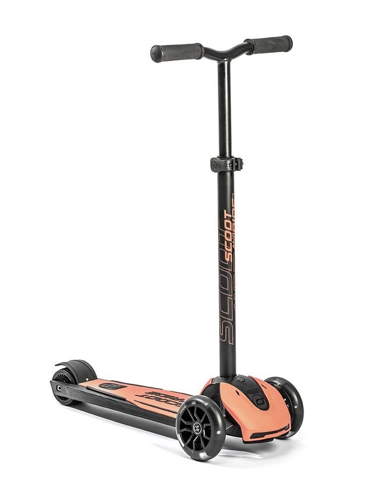 SCOOT AND RIDE Trotineta copii pliabila reglabila roti luminoase Highwaykick 5 Led Peach 5 ani + pana la 80 kg Scoot Ride