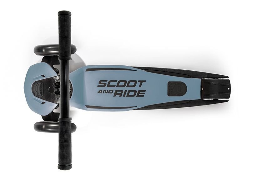 SCOOT AND RIDE Trotineta copii pliabila reglabila roti luminoase Highwaykick 5 Led Steel 5 ani + pana la 80 kg Scoot Ride