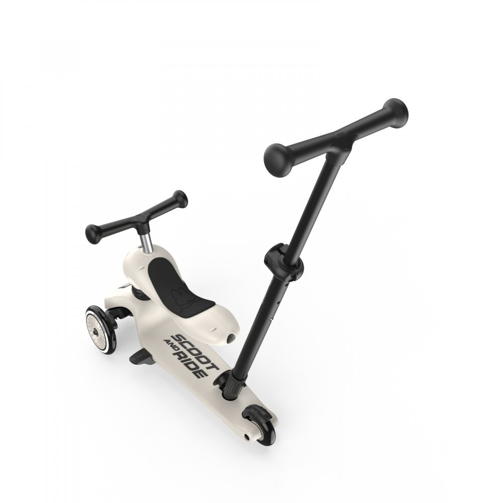 SCOOT AND RIDE Trotineta pentru copii 3 in 1 Premium Scoot Ride HighwayKick 1 Push and Go Miffy cu sezut si maner pentru parinte sistem anti-rasturnare 1-5 ani